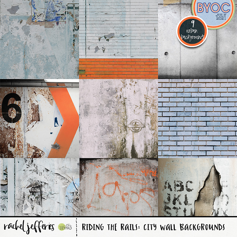 Riding The Rails: City Wall Backgrounds