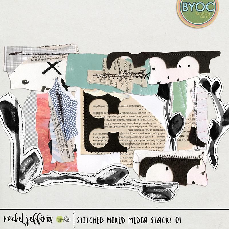 Stitched Mixed Media Stacks 1
