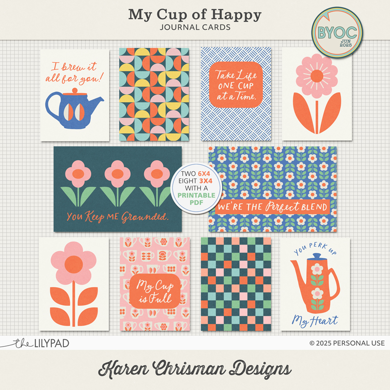 My Cup of Happy | Journal Cards