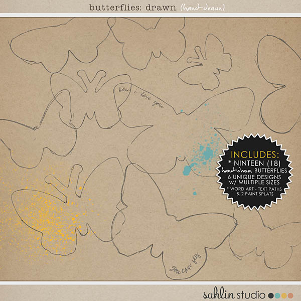 butterflies: drawn & spritz BUNDLE + BONUS - Image 2
