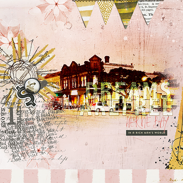 Dreams Are Free Digital Scrapbooking Mixed Media Elements - Image 2
