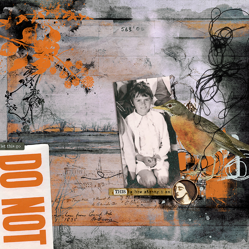 Hear My Voice 02 Hurting Digital Scrapbooking Mixed Media Elements - Image 4