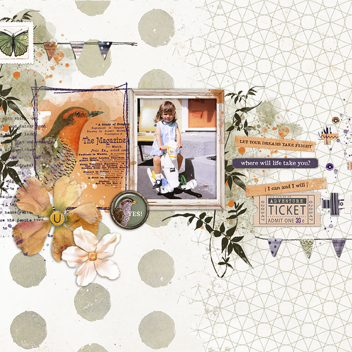 Take Flight Digital Scrapbooking Paper Pack - Image 2