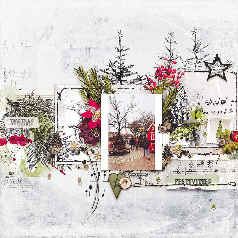 Hear My Voice 08 Carol Singing Digital Scrapbooking Templates - Image 3