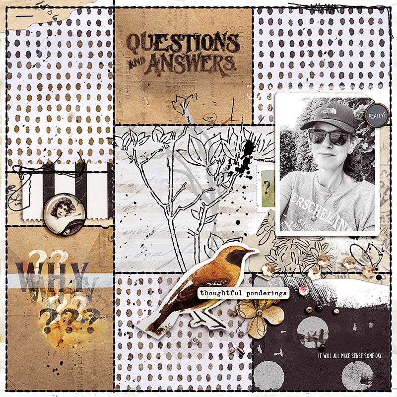 Hear My Voice: 01 - Questioning | Digital Scrapbooking Template Duo - Image 2