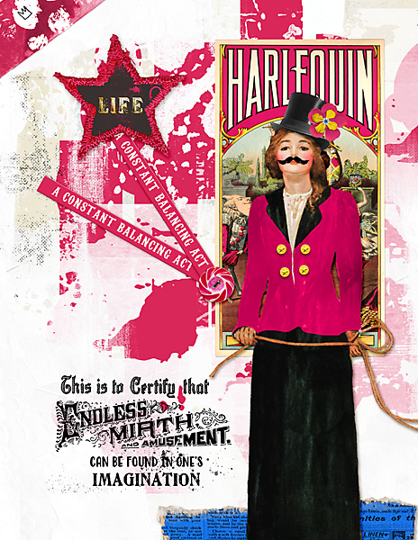 Circus Circus Clowning Collage Elements for Digital Scrapbooking by Lynn Grieveson - Image 8