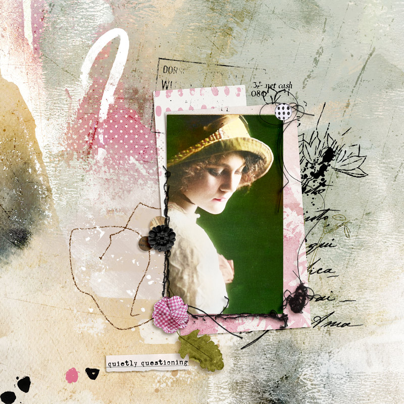 Hear My Voice: 01 - Questioning | Mixed Media Digital Scrapbooking Paper Pack - Image 3