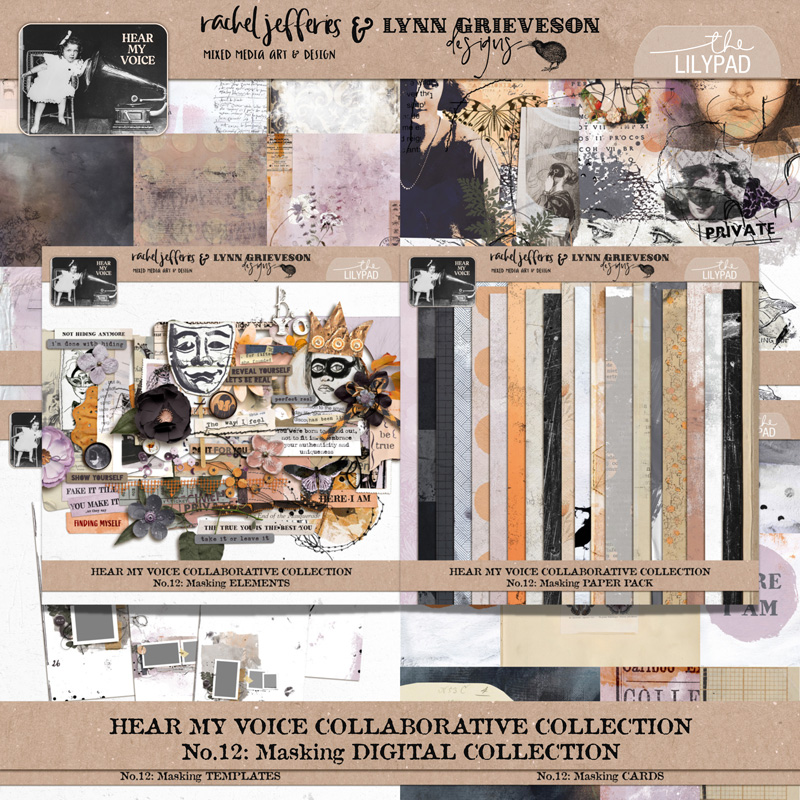 Hear My Voice 12 Masking Digital Scrapbooking Kit - Image 10