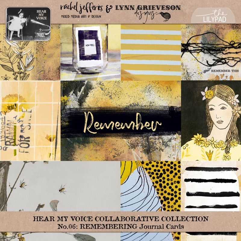 Hear My Voice 06 Remembering Digital Scrapbooking Pocket Cards