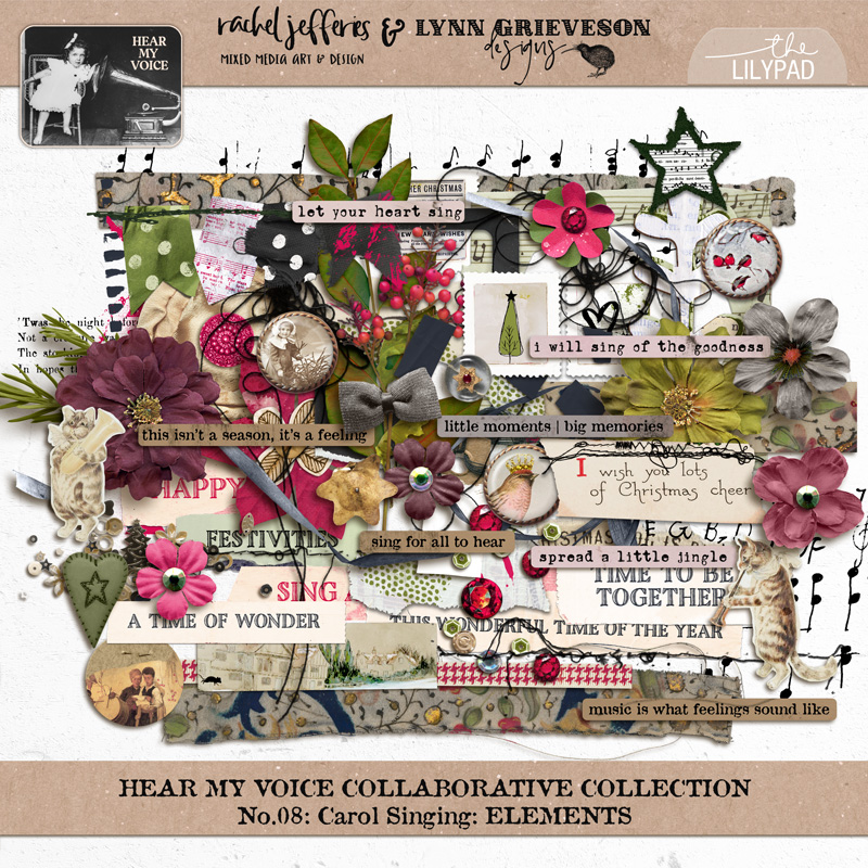 Hear My Voice 08 Carol Singing Digital Scrapbooking Kit - Image 9