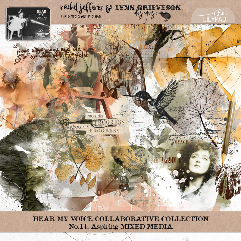 Hear My Voice 14 Aspiring Digital Scrapbooking Mixed Media
