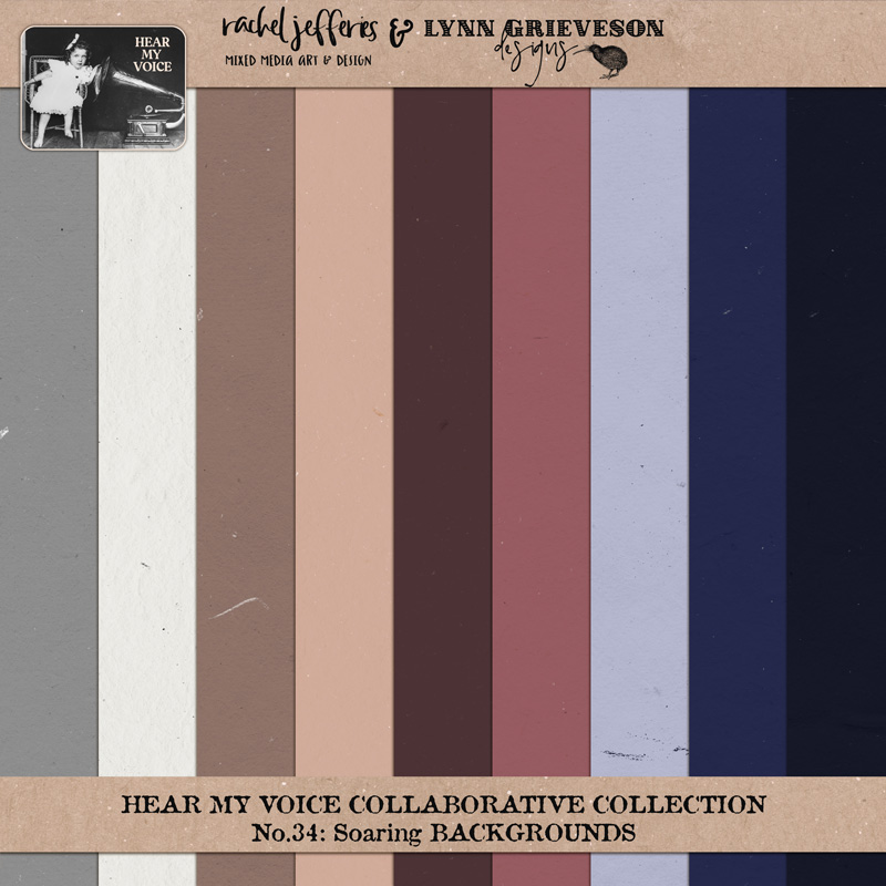 Hear My Voice: 34 - Soaring | Digital Scrapbooking Background Papers