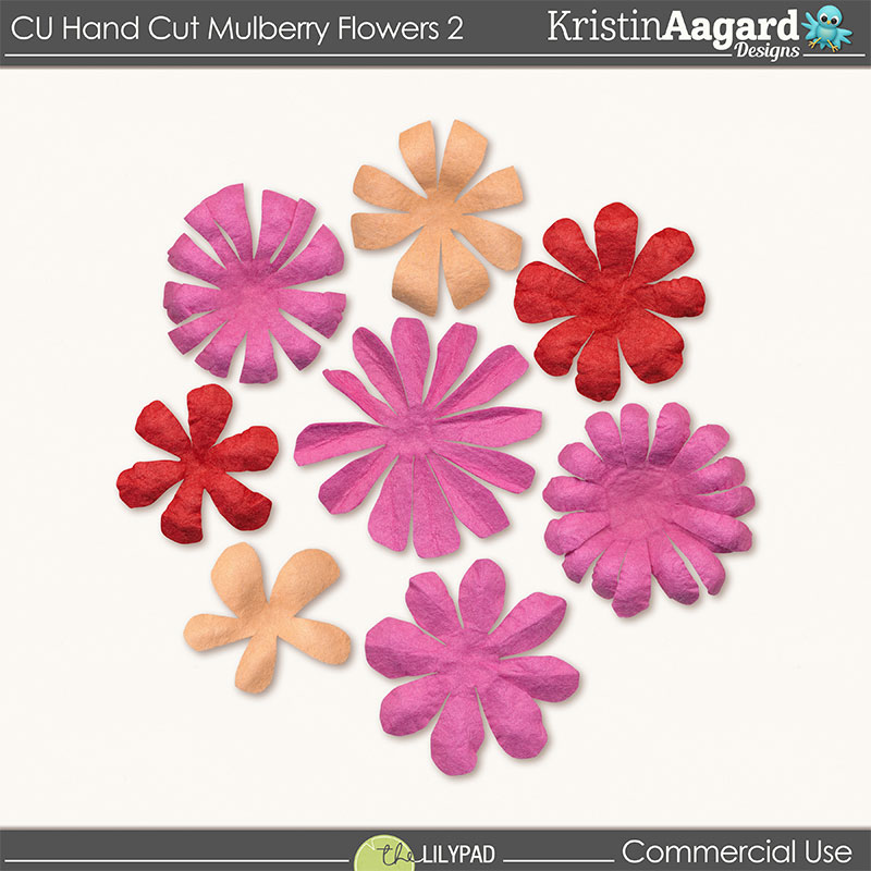 CU Hand Cut Mulberry Flowers 2 - Image 2