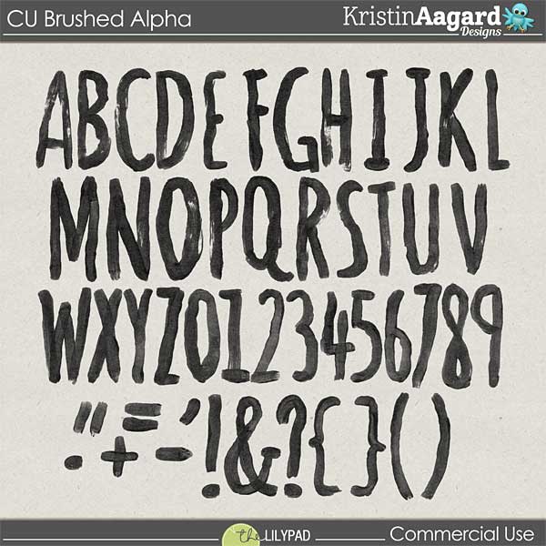 CU Brushed Alphabet