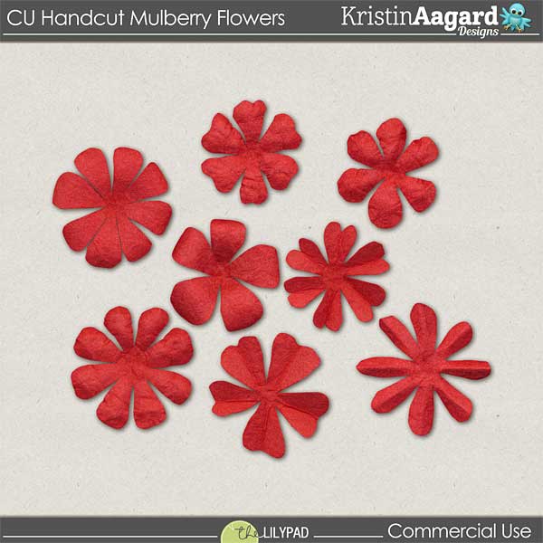 CU Hand Cut Mulberry Flowers
