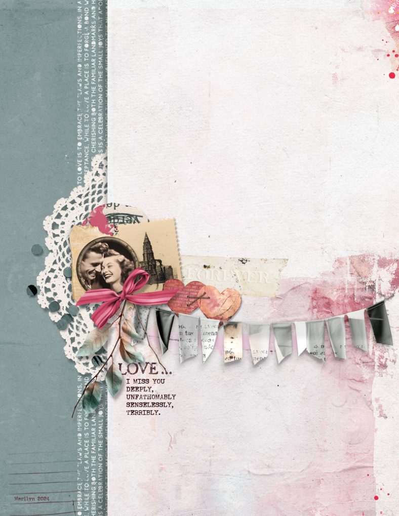 Hear My Voice 20 Loving Digital Scrapbooking Background Papers - Image 4