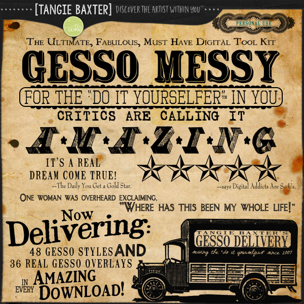 Gesso Messy the Truckload {Personal Use}