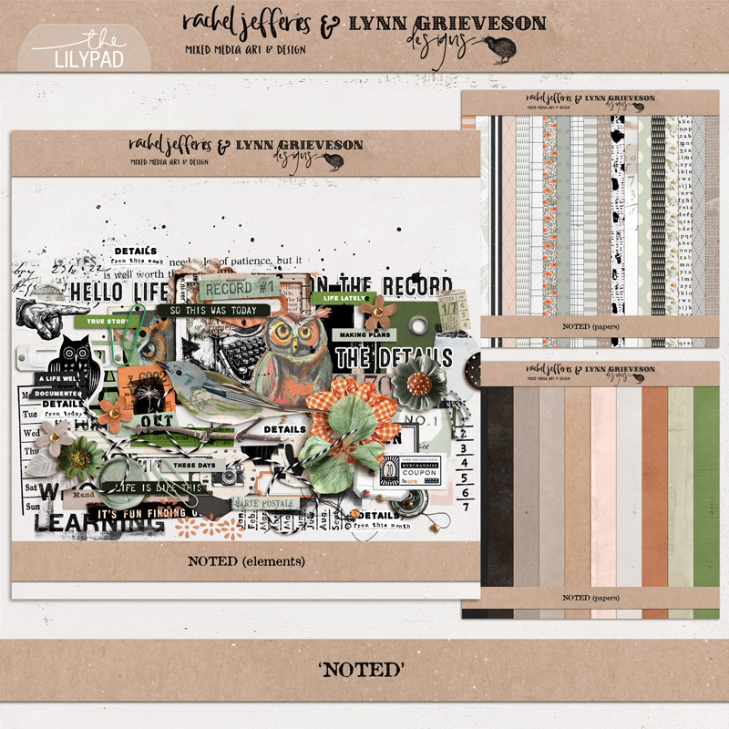 Noted Digital Scrapbooking Kit