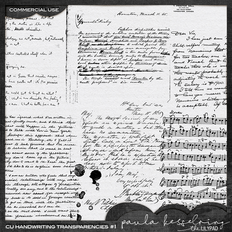 CU - Handwriting Transparencies #1