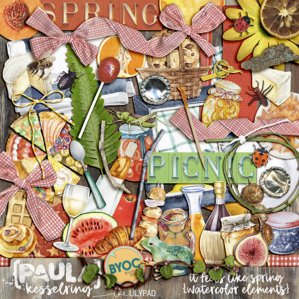 It Feels Like Spring - Watercolor Elements