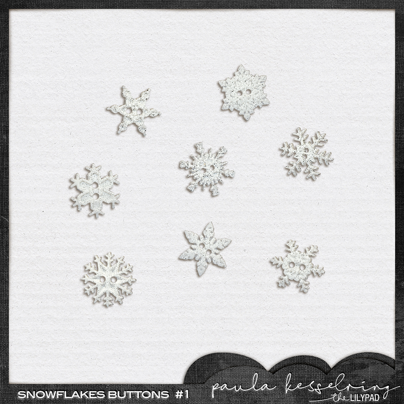 Snowflakes Buttons #1