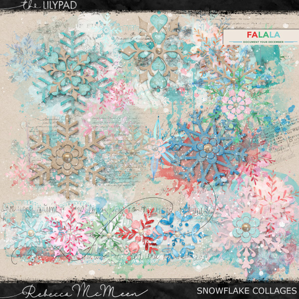 Winter Wonderland Snowflake Collages
