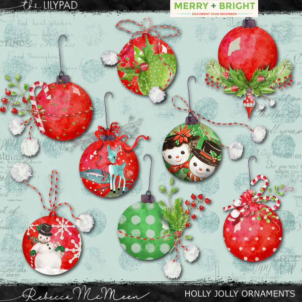 Holly Jolly Ornaments