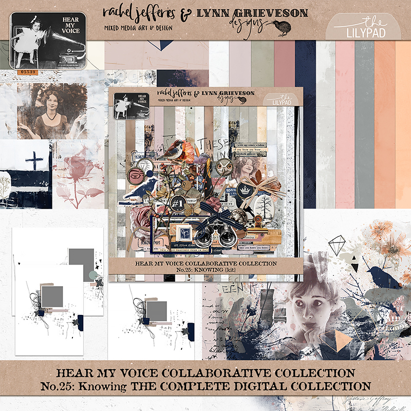Hear My Voice 25 Knowing Digital Scrapbooking Background Papers - Image 5