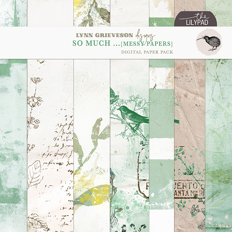 So Much Digital Scrapbooking Messy Paper Pack