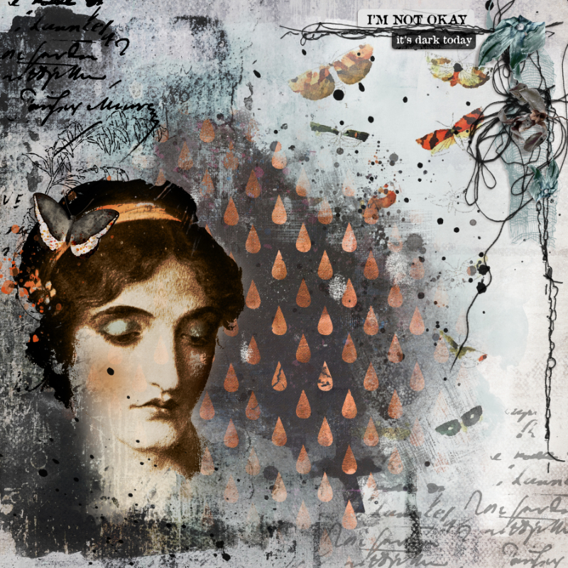 Hear My Voice 02 Hurting Digital Scrapbooking Mixed Media Elements - Image 8