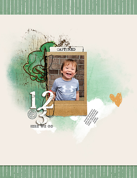 Here We Go Digital Scrapbooking Page Templates - Image 8