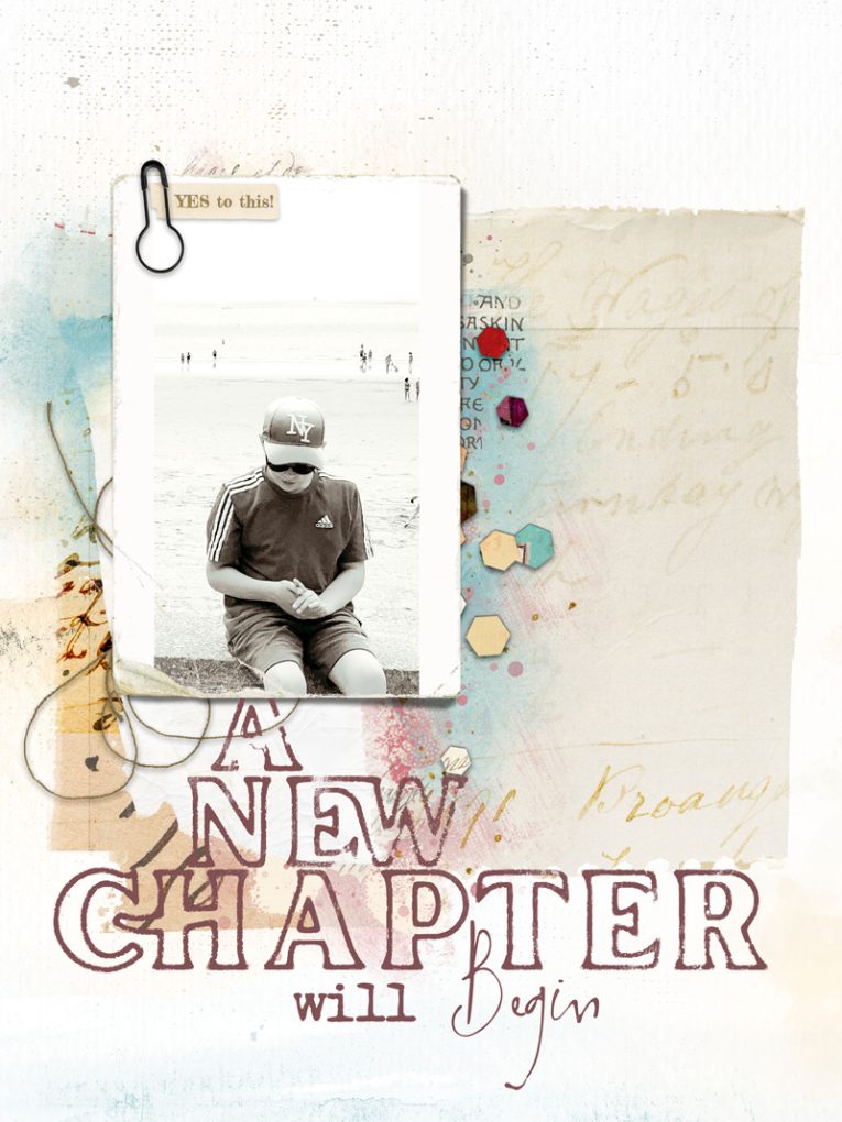 A New Page digital scrapbooking mixed media by Lynn Grieveson - Image 6