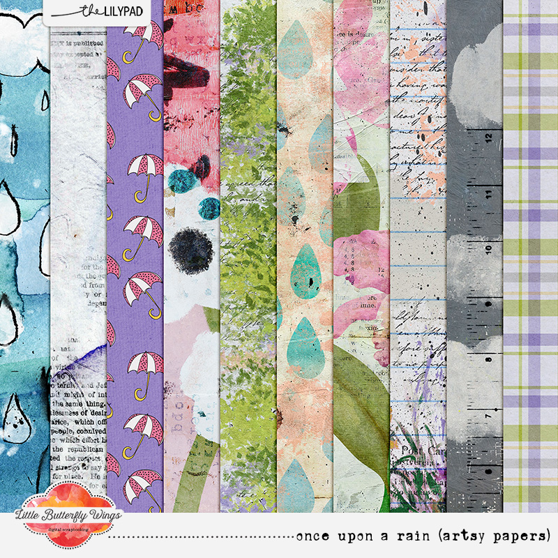 Once upon a rain (artsy papers) by Little Butterfly Wings