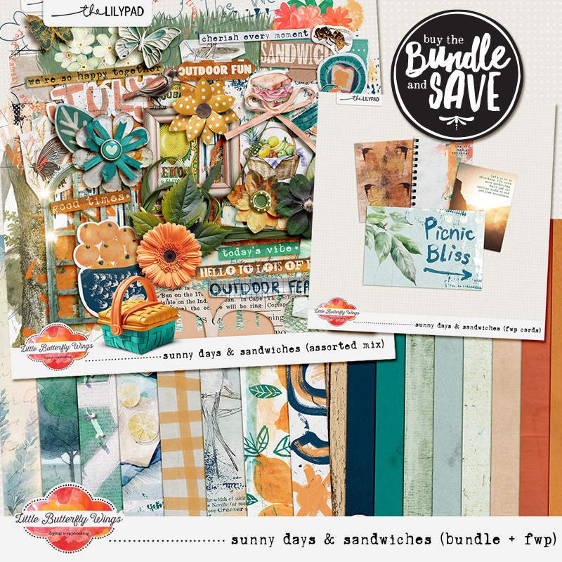 Sunny days & Sandwiches (bundle + fwp) by Little Butterfly Wings