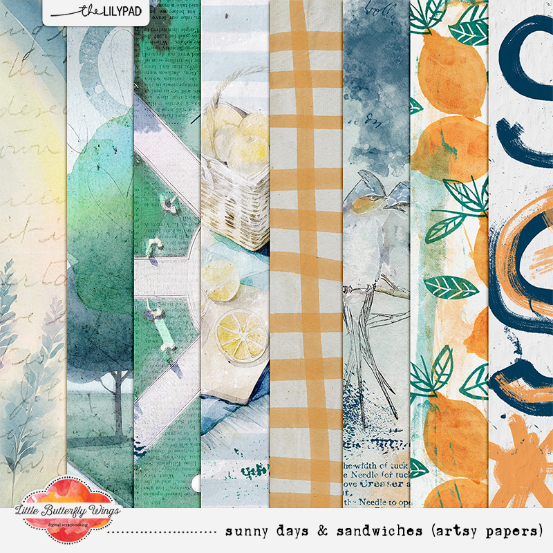 Sunny days & Sandwiches (artsy papers) by Little Butterfly Wings