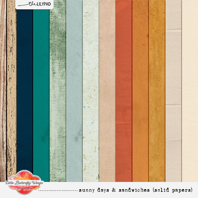Sunny days & Sandwiches (solid papers) by Little Butterfly Wings