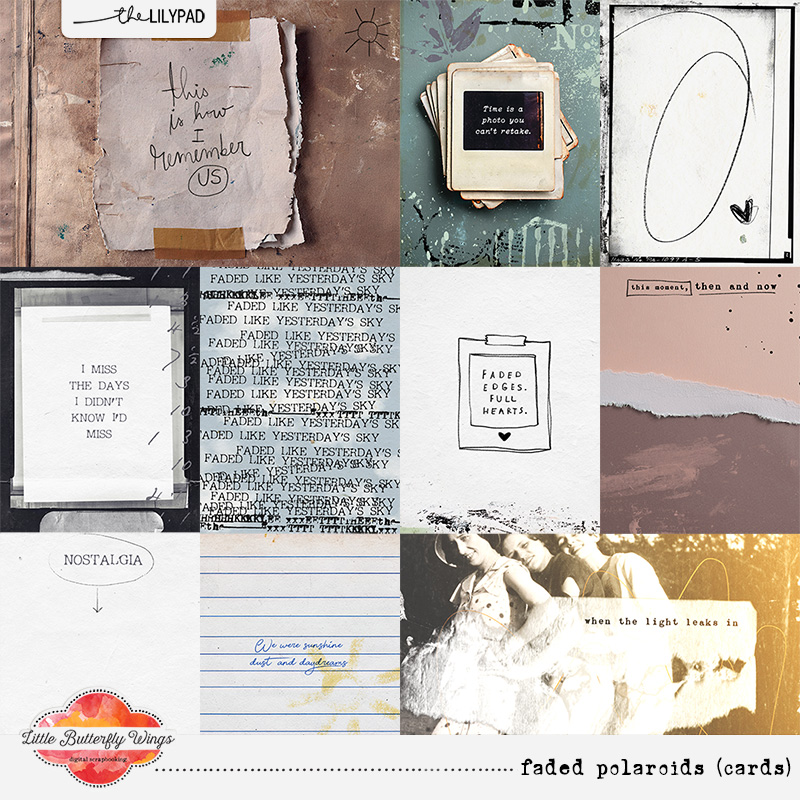 Faded Polaroids (cards) by Little Butterfly Wings