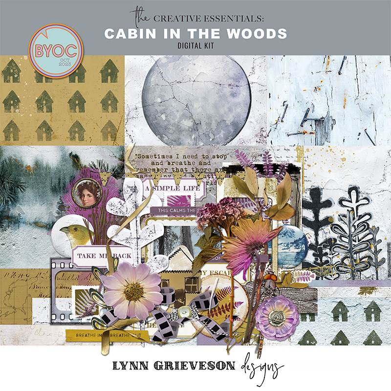 Cabin in the Woods Digital Scrapbooking Kit by Lynn Grieveson