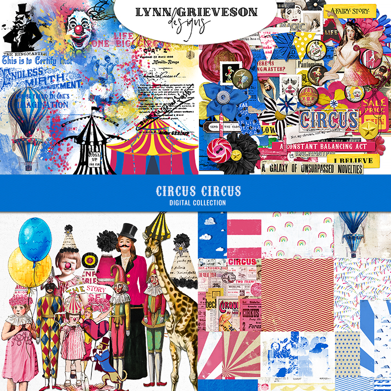 Circus Circus Collection for Digital Scrapbooking by Lynn Grieveson