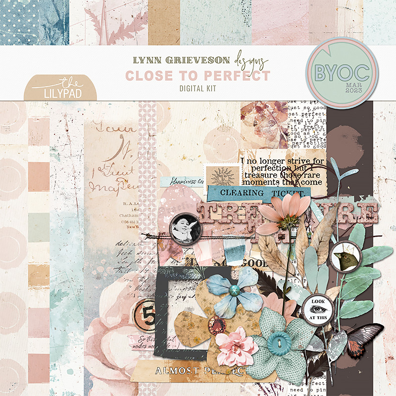 Close to Perfect Digital Scrapbooking Kit by Lynn Grieveson