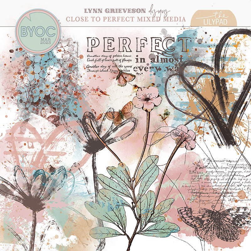 Close to Perfect Digital Scrapbooking Mixed Media by Lynn Grieveson