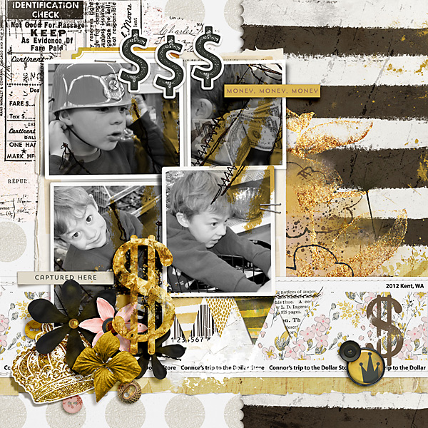 Dreams Are Free Digital Scrapbooking Messy Paper Pack - Image 3