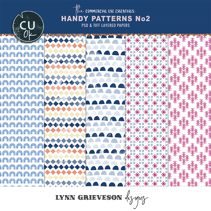 Handy Patterns No2 Commercial Use Patterns for Digital Scrapbooking