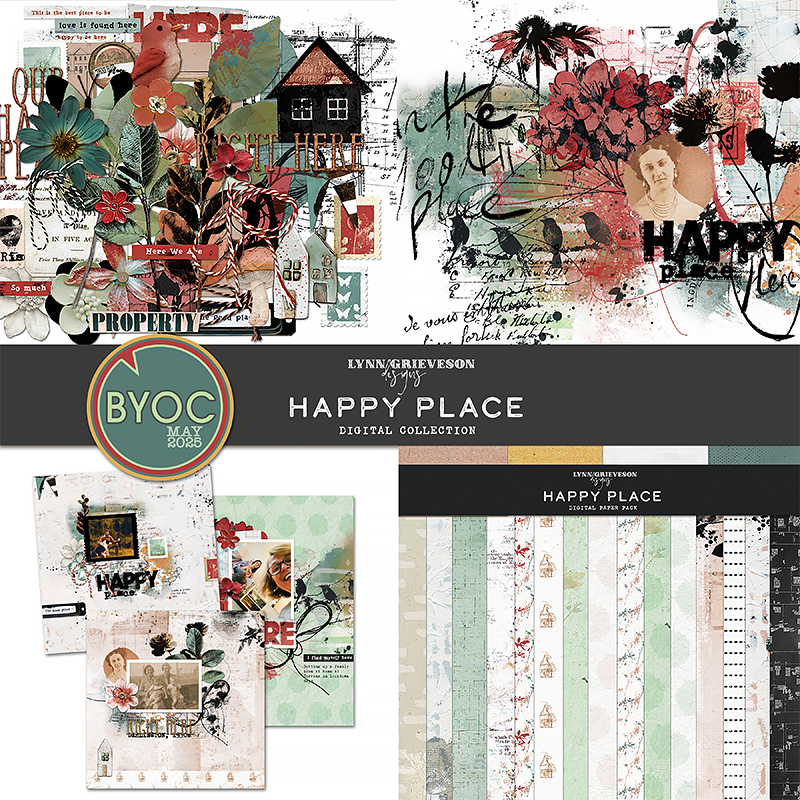 Happy Place Digital Scrapbooking Collection by Lynn Grieveson