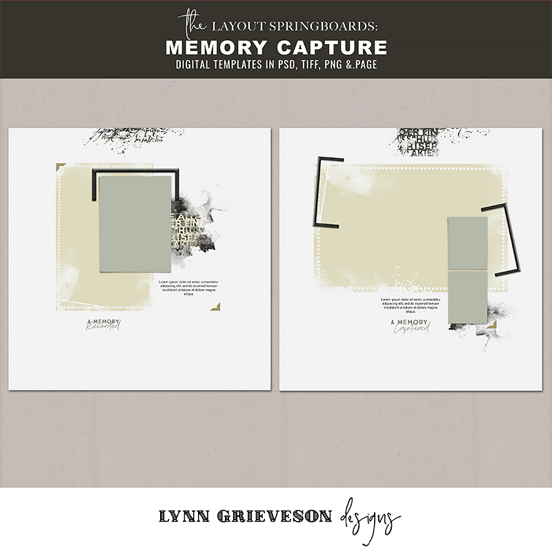 Memory Capture Digital Scrapbooking templates by Lynn Grieveson