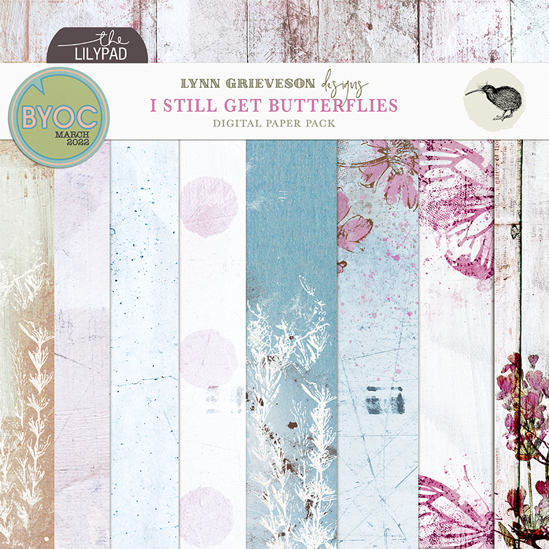 I Still Get Butterflies Messy Digital Scrapbooking Paper Pack