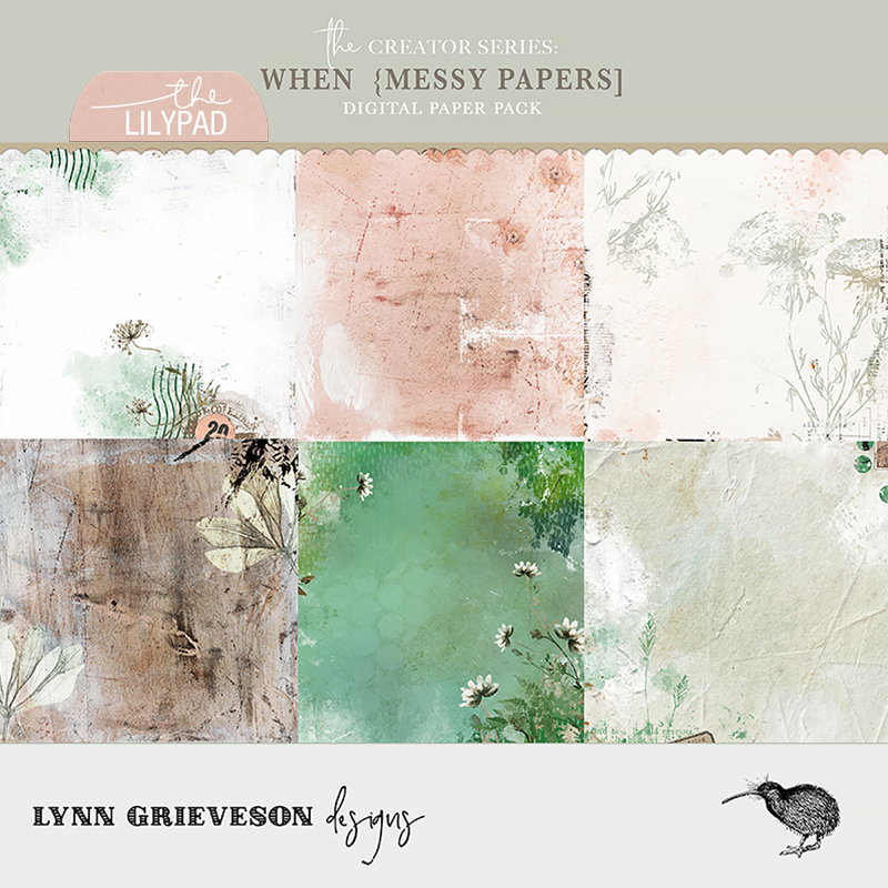 When Messy Digital Scrapbooking Papers