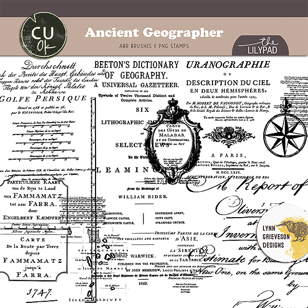 Ancient Geographer brushes and stamps