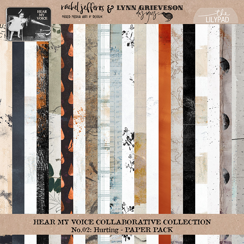 Hear My Voice 02 Hurting Digital Scrapbooking Paper Pack