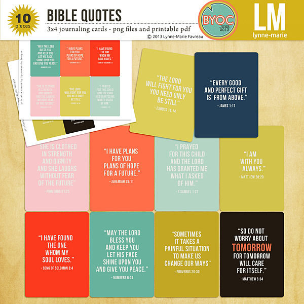 Bible Quotes journaling cards